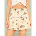 Floral Print Flare Shorts Fabrication de vêtements de mode en gros femmes (TA3019B)